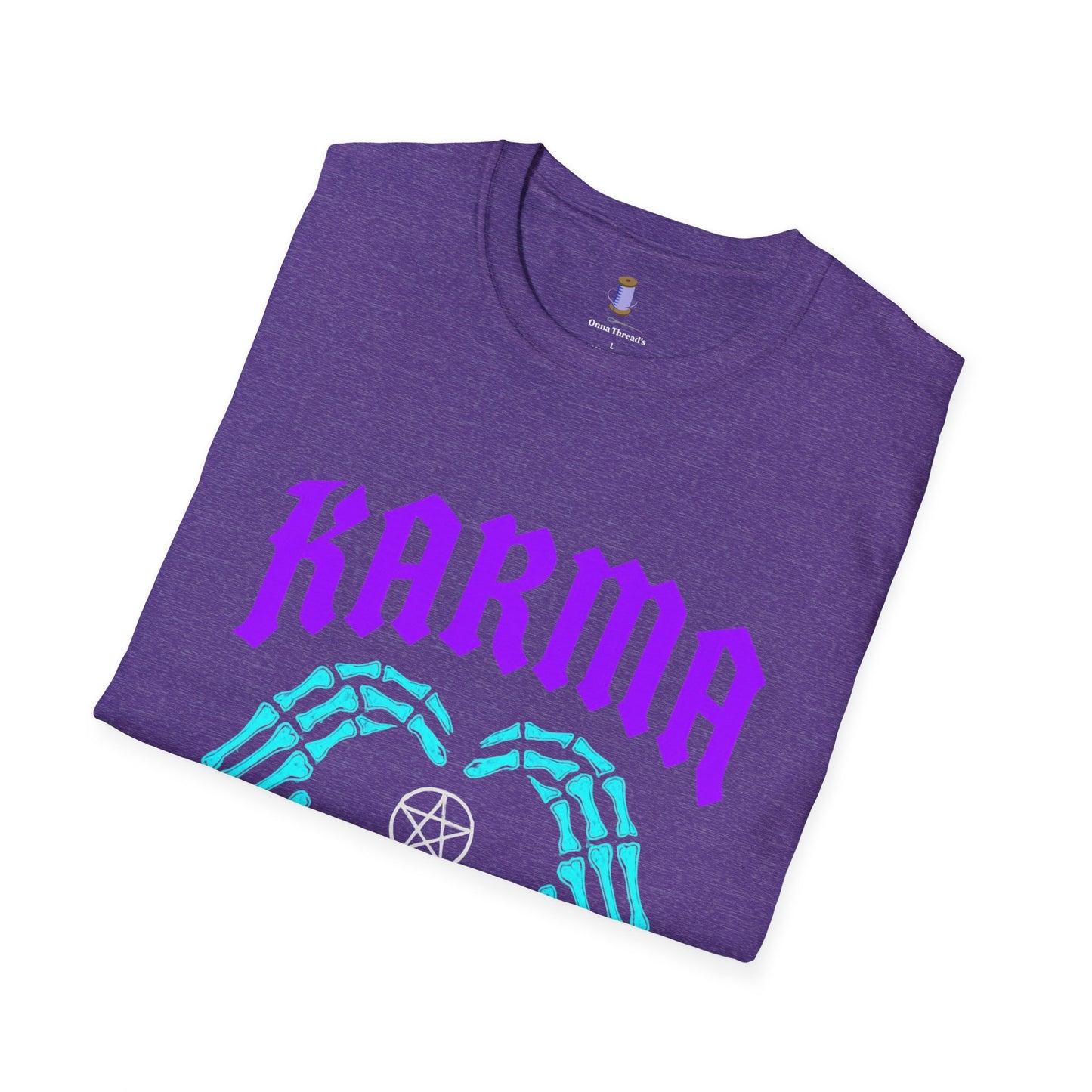 Karma Skeleton Hands T-Shirt, Unisex Graphic Tee, Halloween Costume, Spooky Gift, Alternative Apparel, Casual Wear