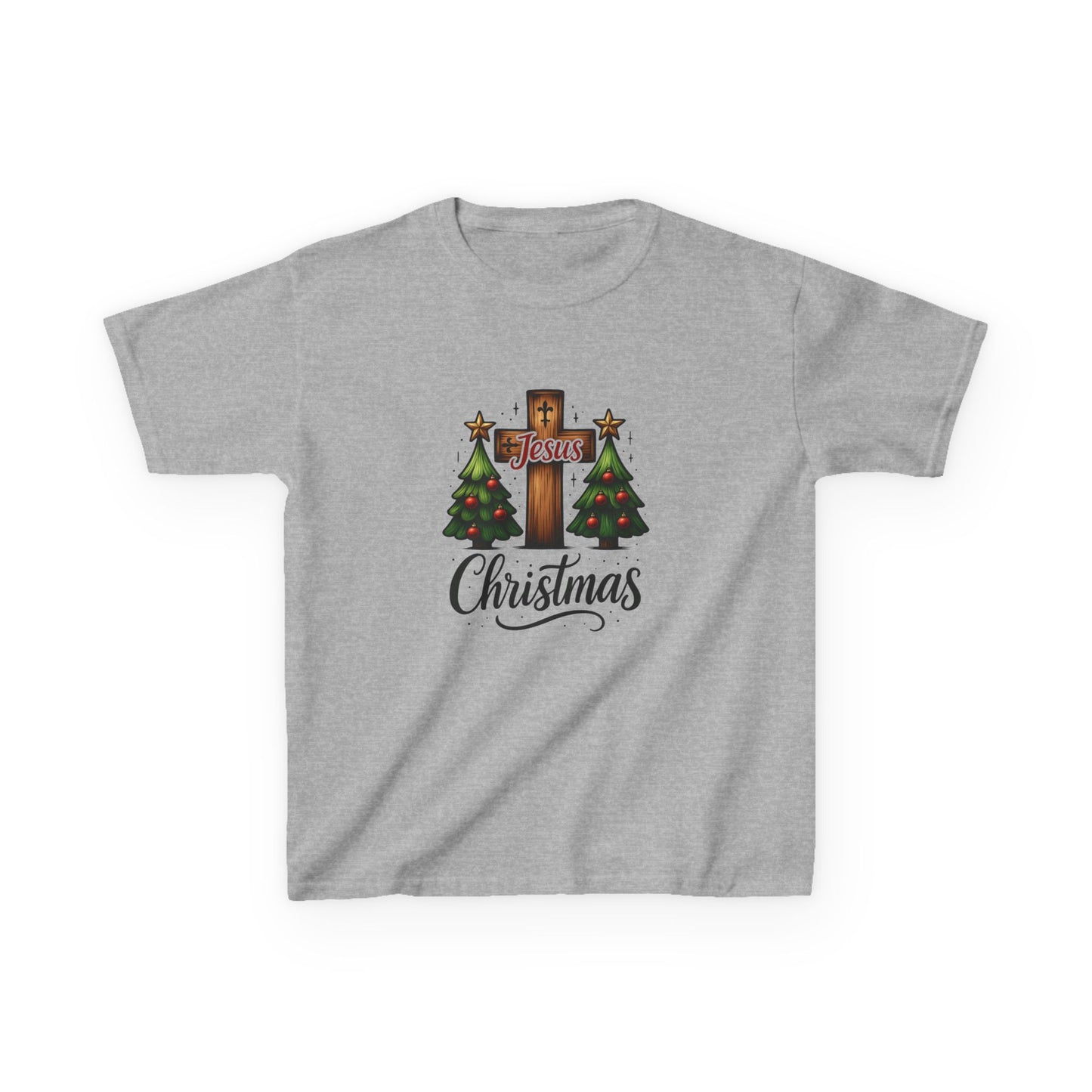 Jesus & Christmas Dino Tee - Christian Kids Christmas Shirt