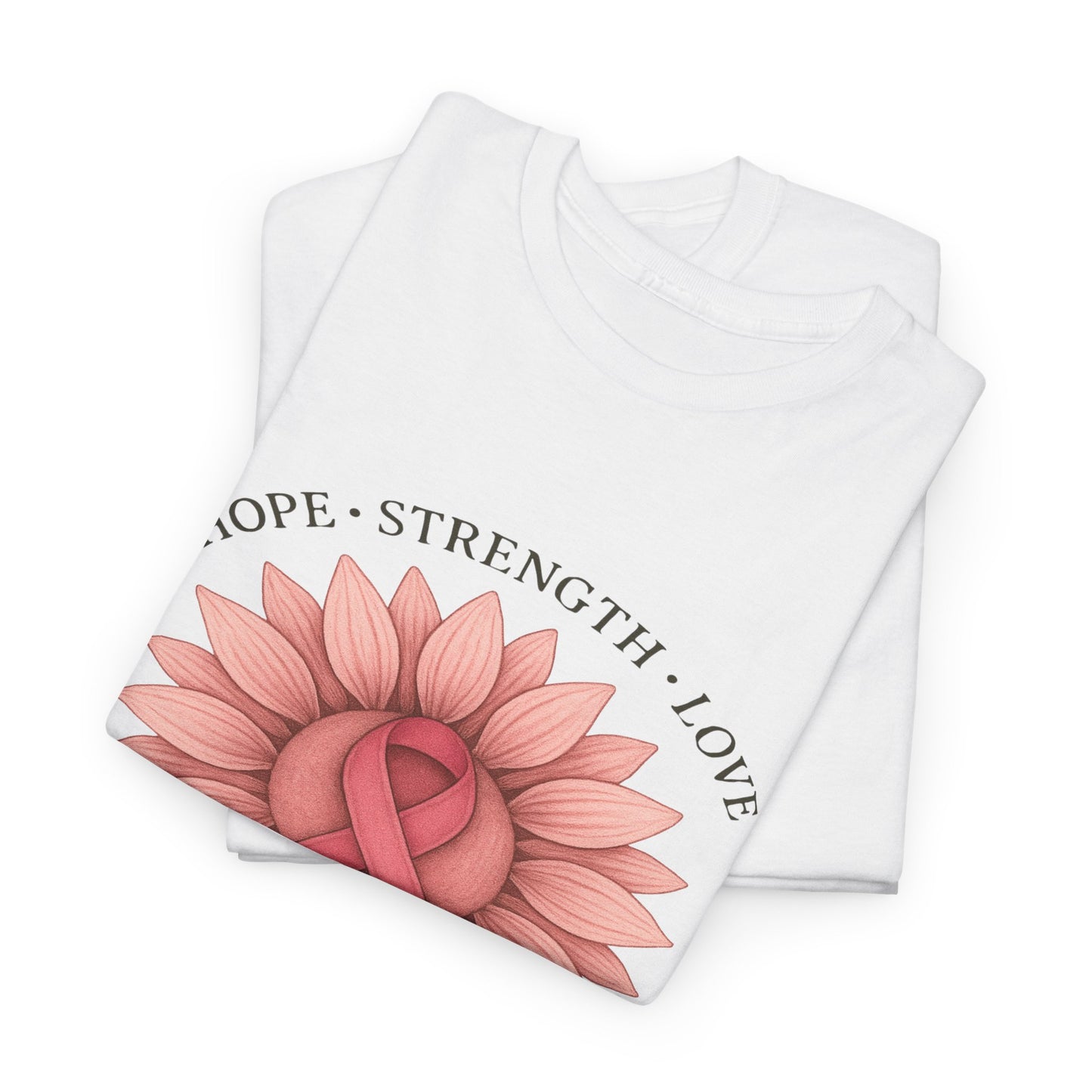 Hope Flower Breast Cancer Awareness Tee