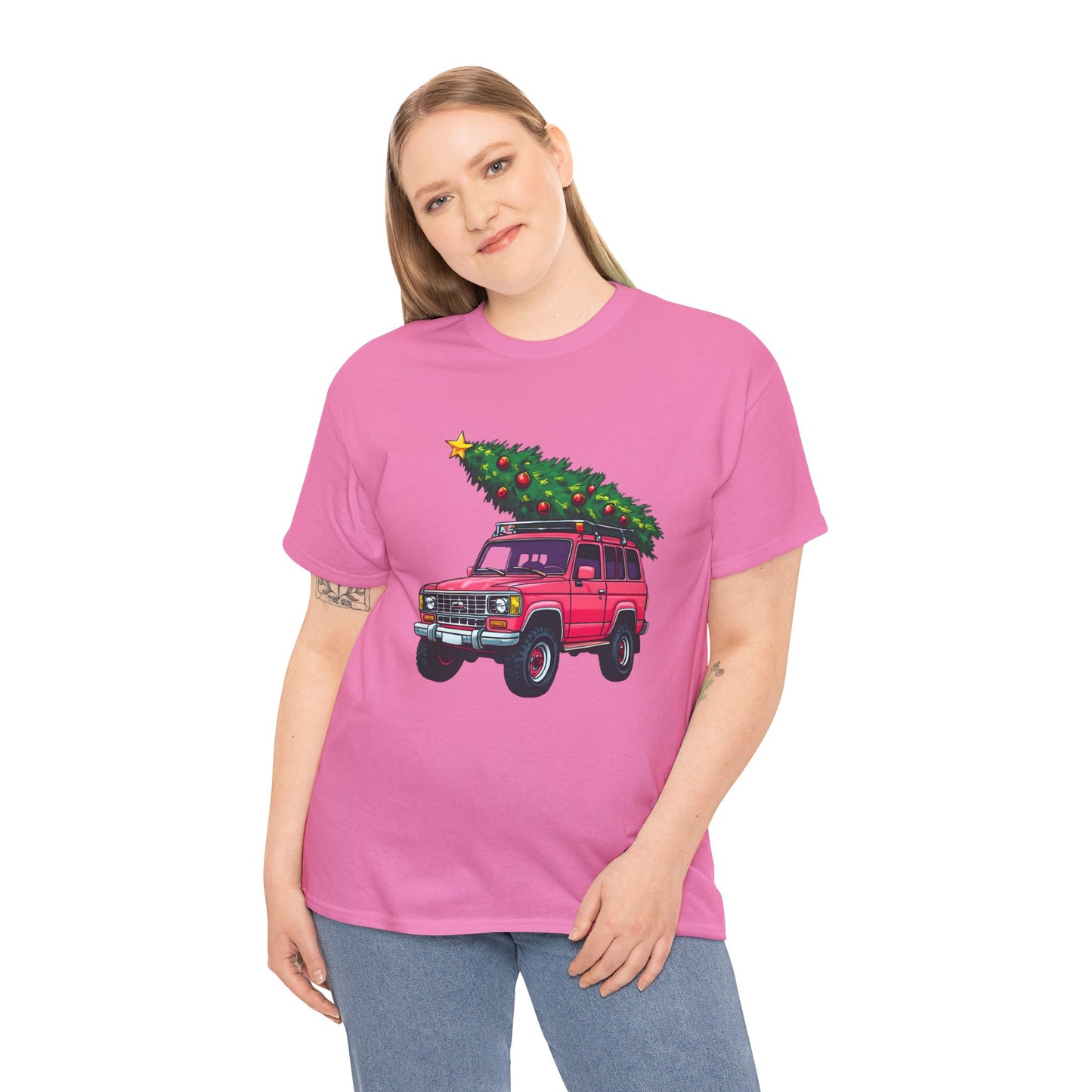 Pink SUV Christmas Tree Tee