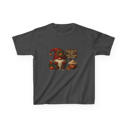 Gingerbread Gnome Dino Christmas Kids Tee