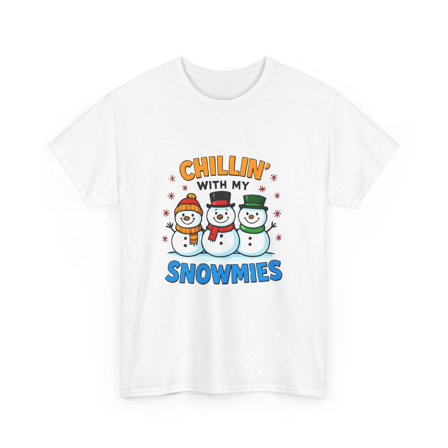 Relajándome con mis amigos de la nieve - Camiseta de concienciación sobre el cáncer