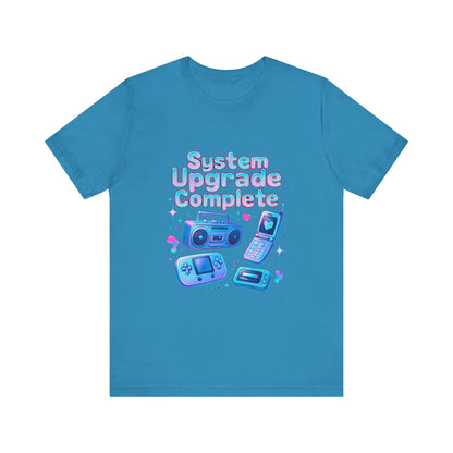System Upgrade Complete Retro Gaming Tee — Cute Pastel Gameboy & Console Design