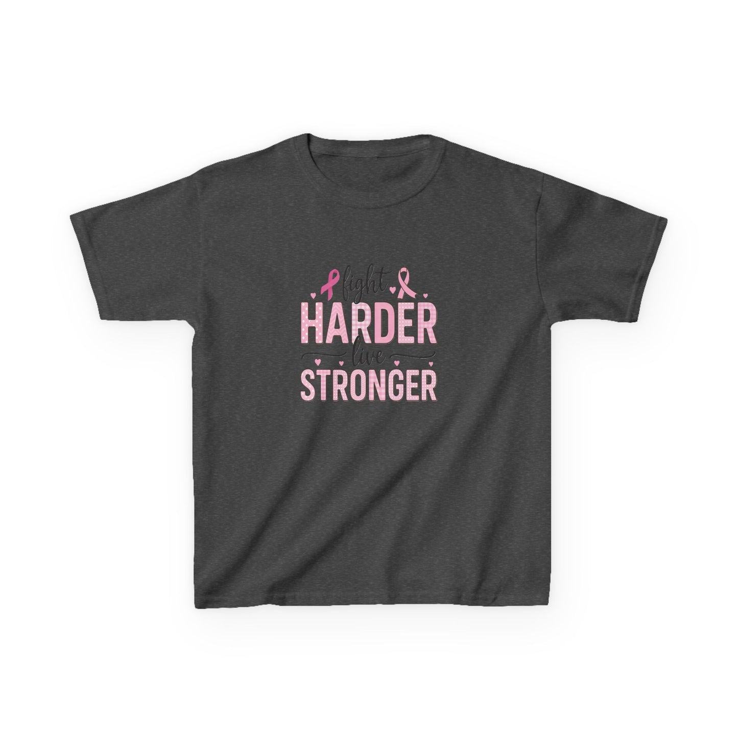 Fight HARDER Live STRONGER - Breast Cancer Awareness Tee