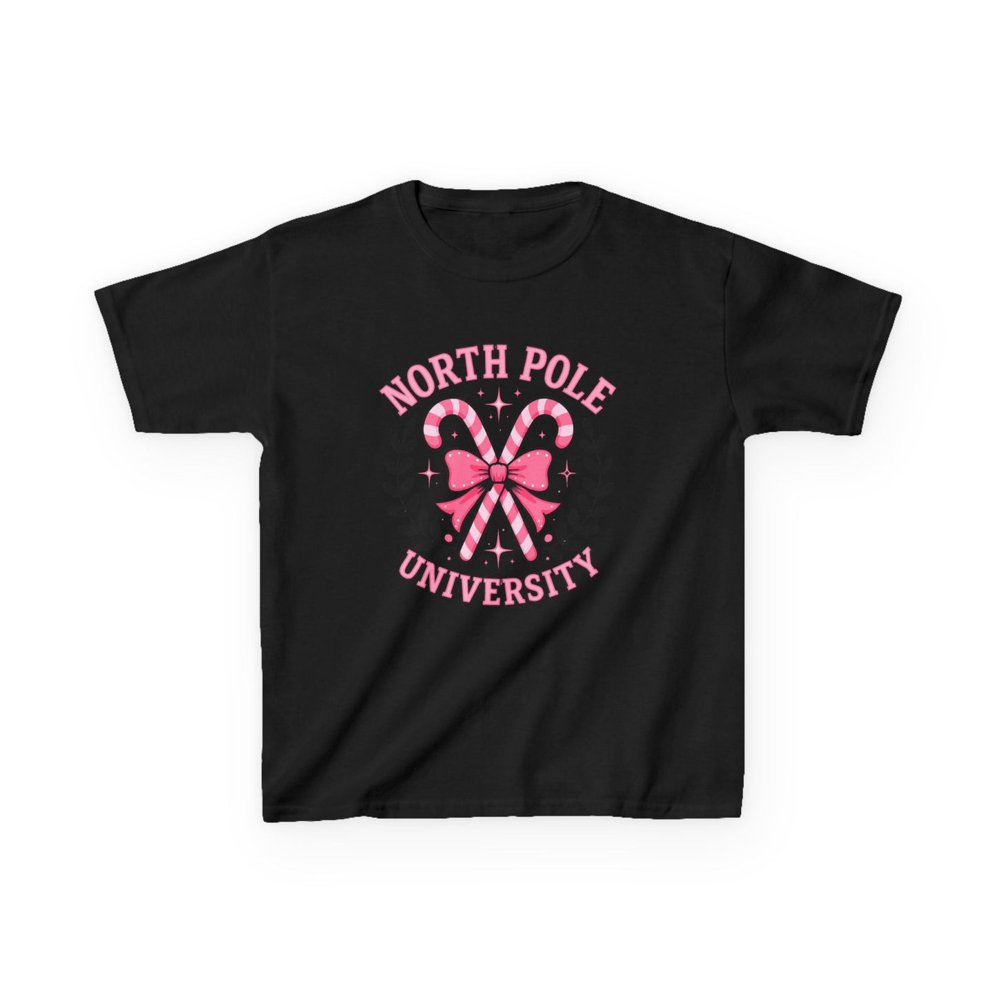 North Pole University Dino Christmas Kids Tee