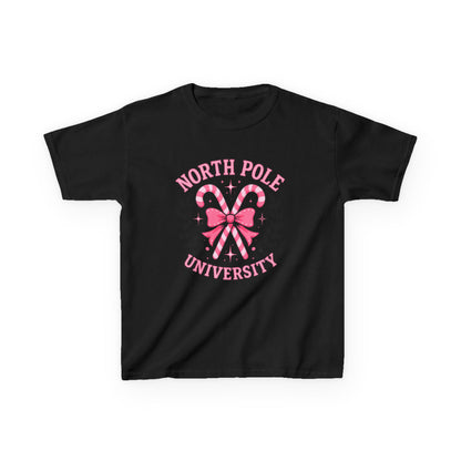 North Pole University Dino Christmas Kids Tee
