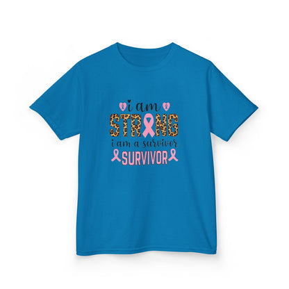 Breast Cancer Awareness Dinosaur Tee - I Am Strong Survivor