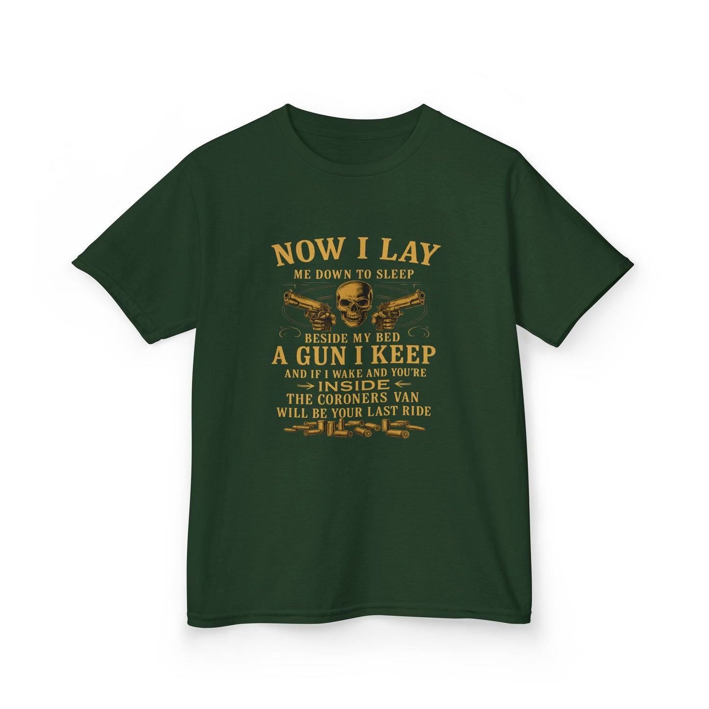 Now I Lay Me Down: Skull & Guns Kids Tee