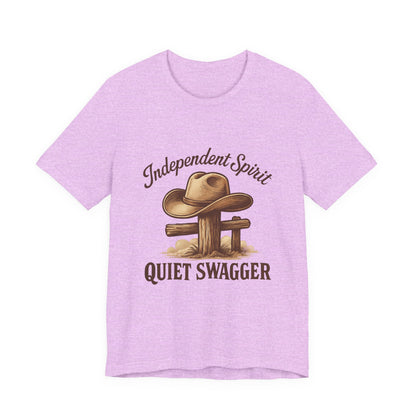 Quiet Swagger Cowboy Tee — Independent Spirit Western T-Shirt
