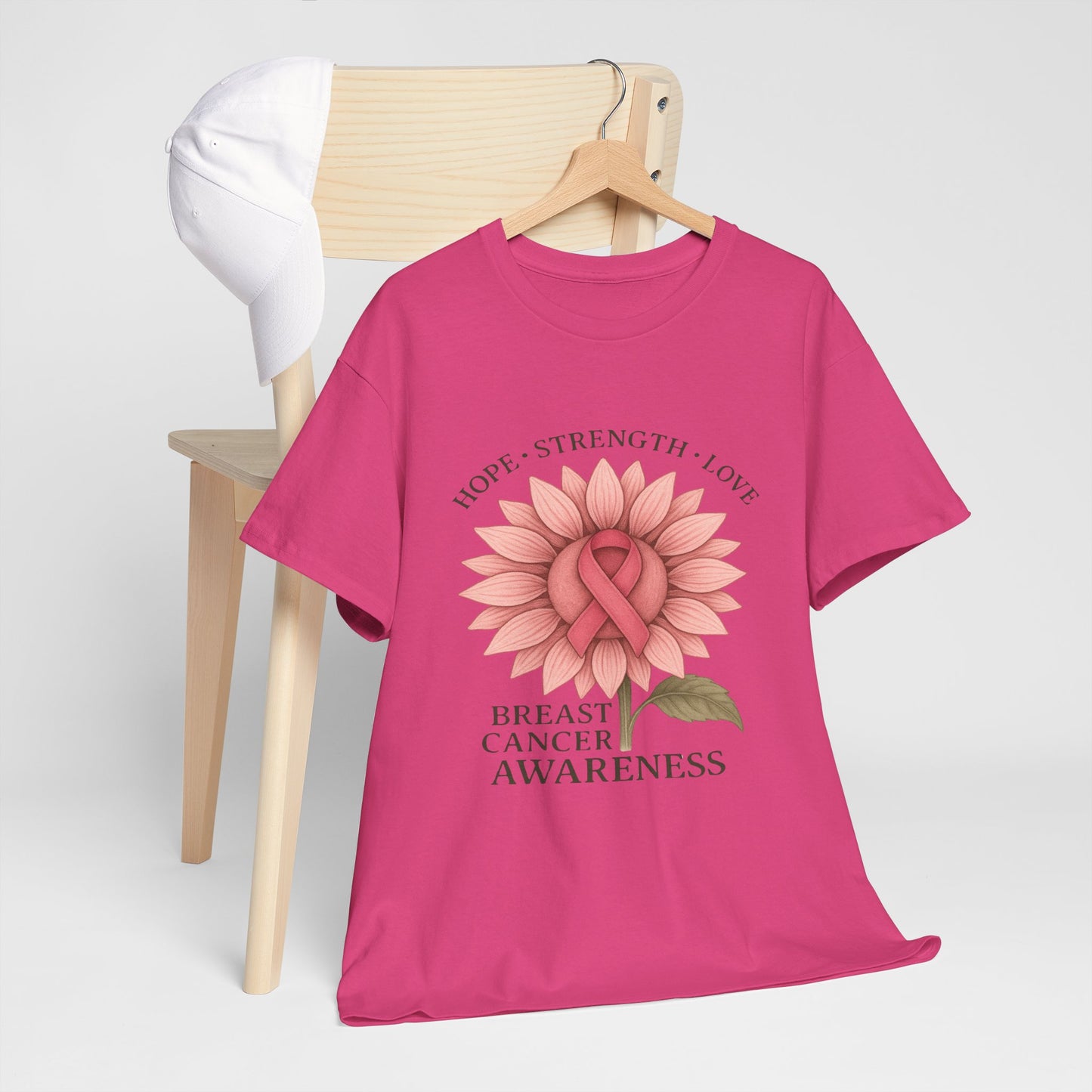 Hope Flower Breast Cancer Awareness Tee