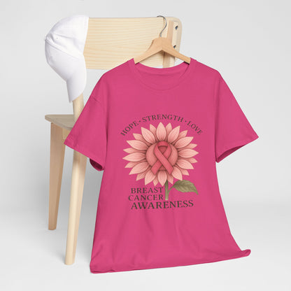 Hope Flower Breast Cancer Awareness Tee