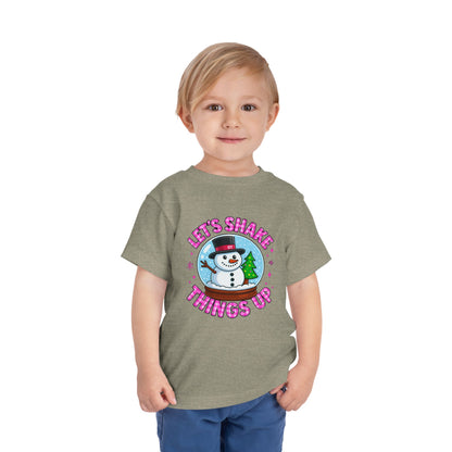 Let's Shake Things Up! Snow Globe Toddler Christmas Tee