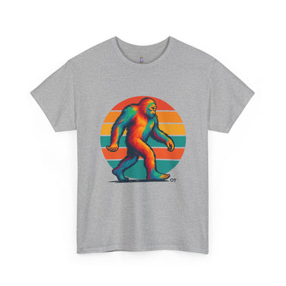 Colorful Bigfoot Unisex T-Shirt, Fun Graphic Tee for Nature Lovers, Perfect for Holidays, Festivals, Camping, Gifts
