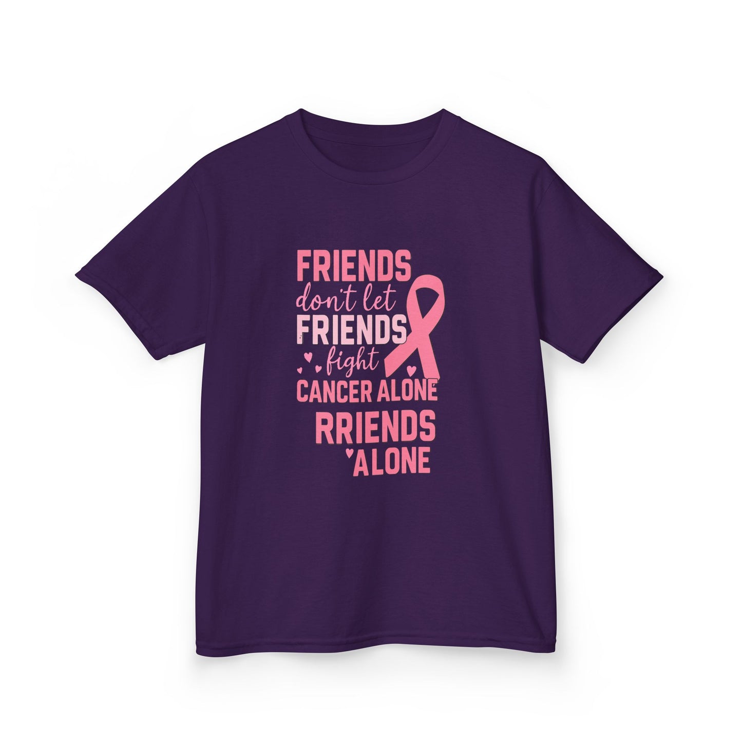 Friends Fight Cancer Alone Tee - Pink Ribbon Kids Shirt