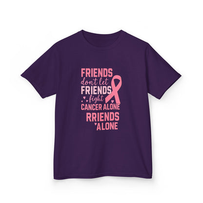 Friends Fight Cancer Alone Tee - Pink Ribbon Kids Shirt