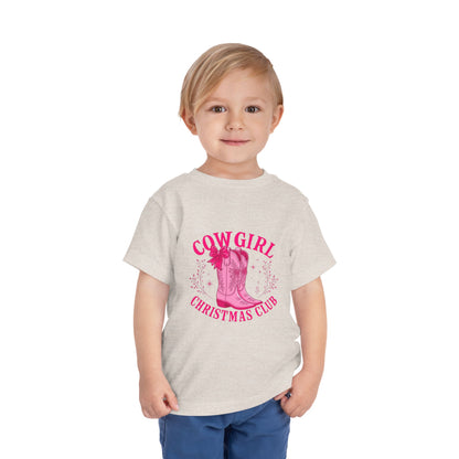 Cowgirl Christmas Club Tee - Pink Retro Holiday Shirt