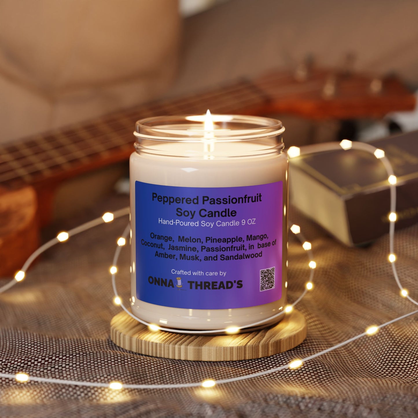 Prepped Passionfruit Fragrant Soy Candle, Eco-Friendly Aromatherapy for Home Decor, Relaxation & Gift Ideas