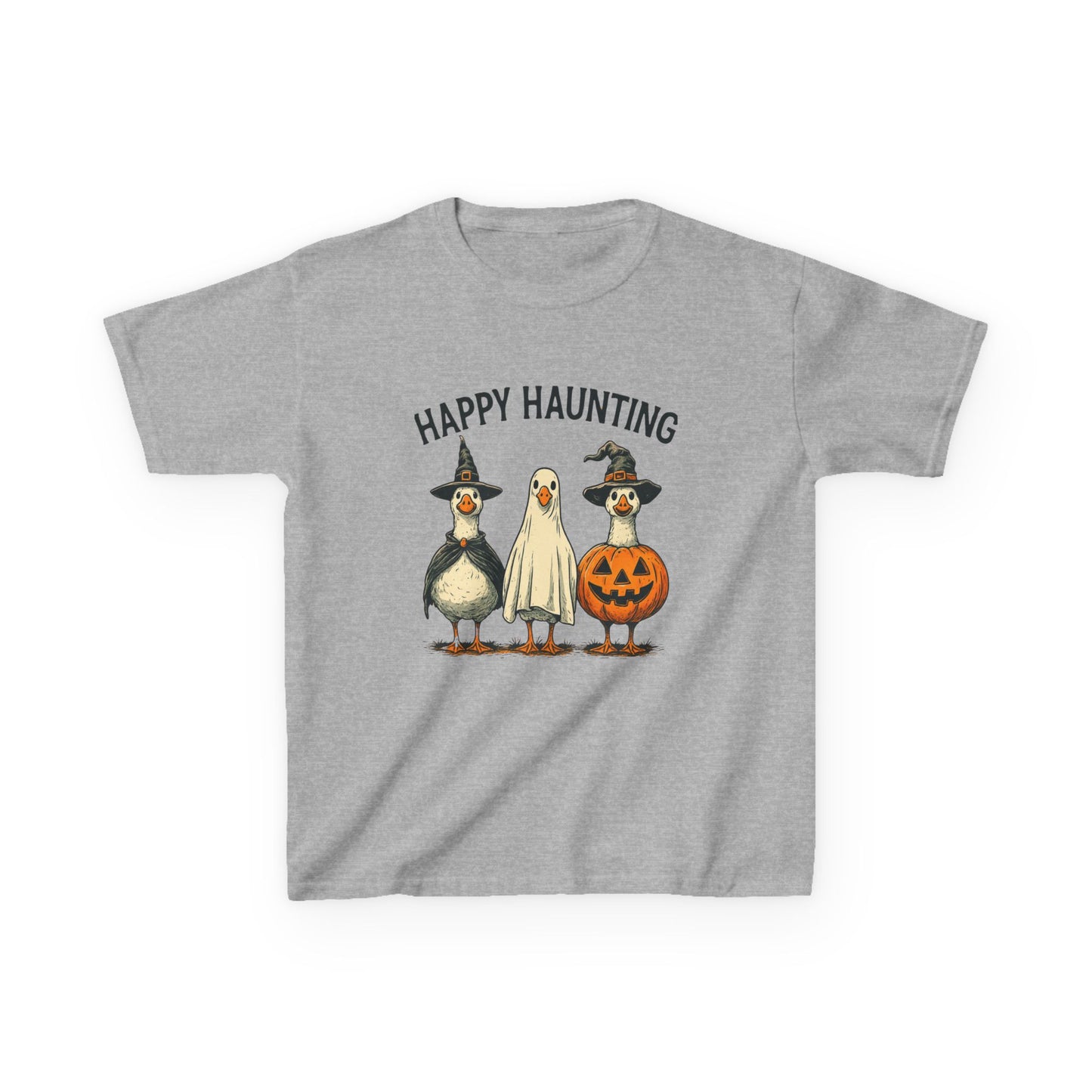 Happy Haunting Goose Halloween Kids Tee