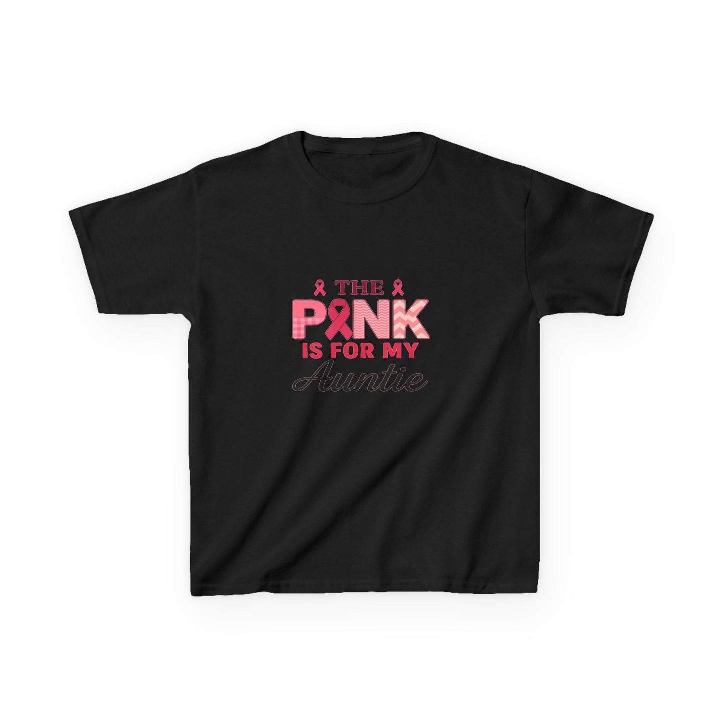 Pink Ribbon Auntie Dinosaur Christmas Tee