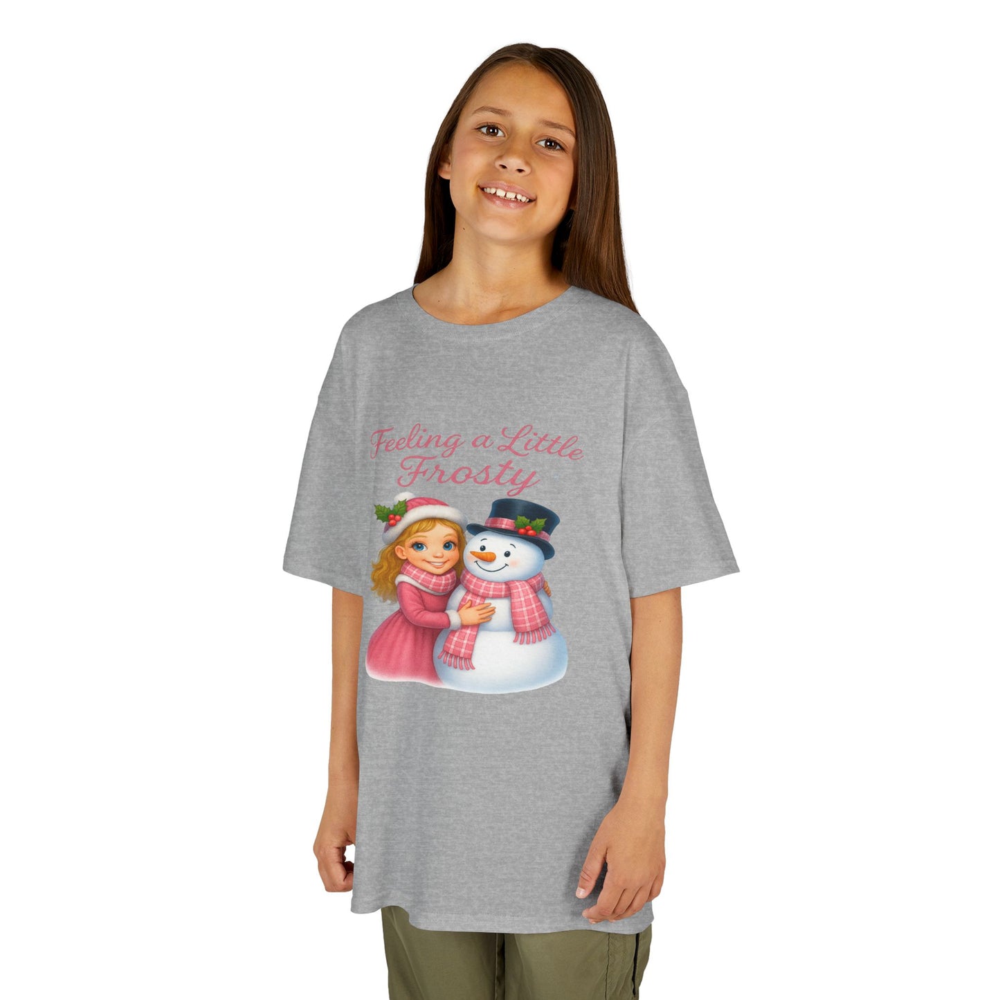 Kids Christmas Tee, Holiday T-shirt for Children, Cute Winter Gift, Frosty Snowman Design, Festive Family Photos