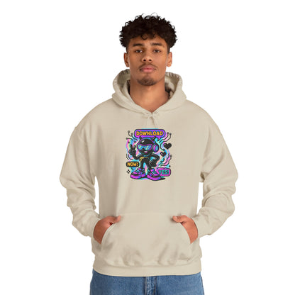 Psychedelic Alien Skate Hoodie — "Down Lord" Neon Graphic Pullover