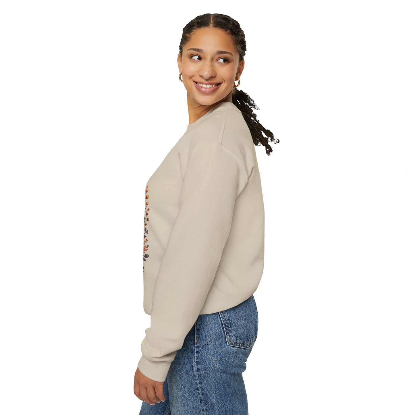 Cute Halloween Dog & Ghost Crewneck Sweatshirt