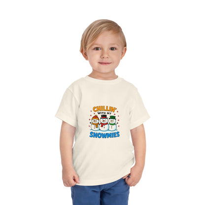 Chillin' with My Snowmies Toddler Christmas Tee