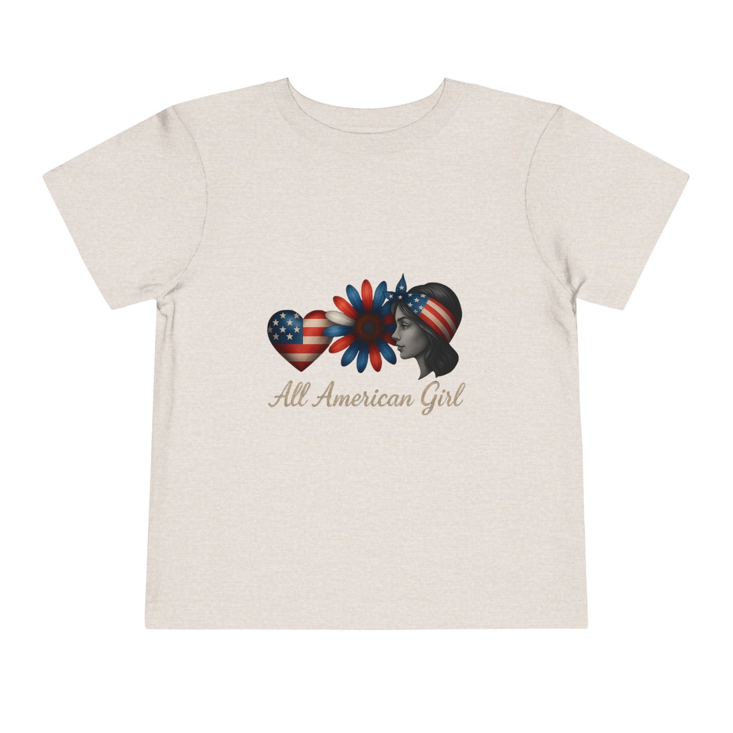 All American Girl Heart & Flower Tee