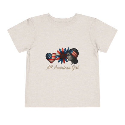All American Girl Heart & Flower Tee