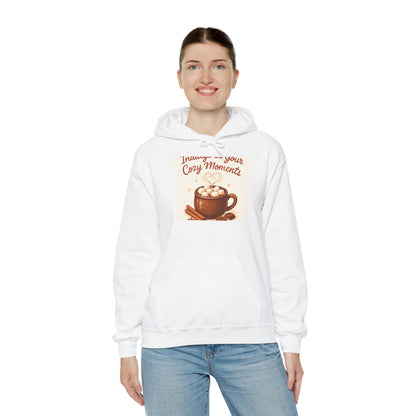 Hoodie: "Immerse in Your Cozy Moments" Hot Cocoa Graphic Hoodie
