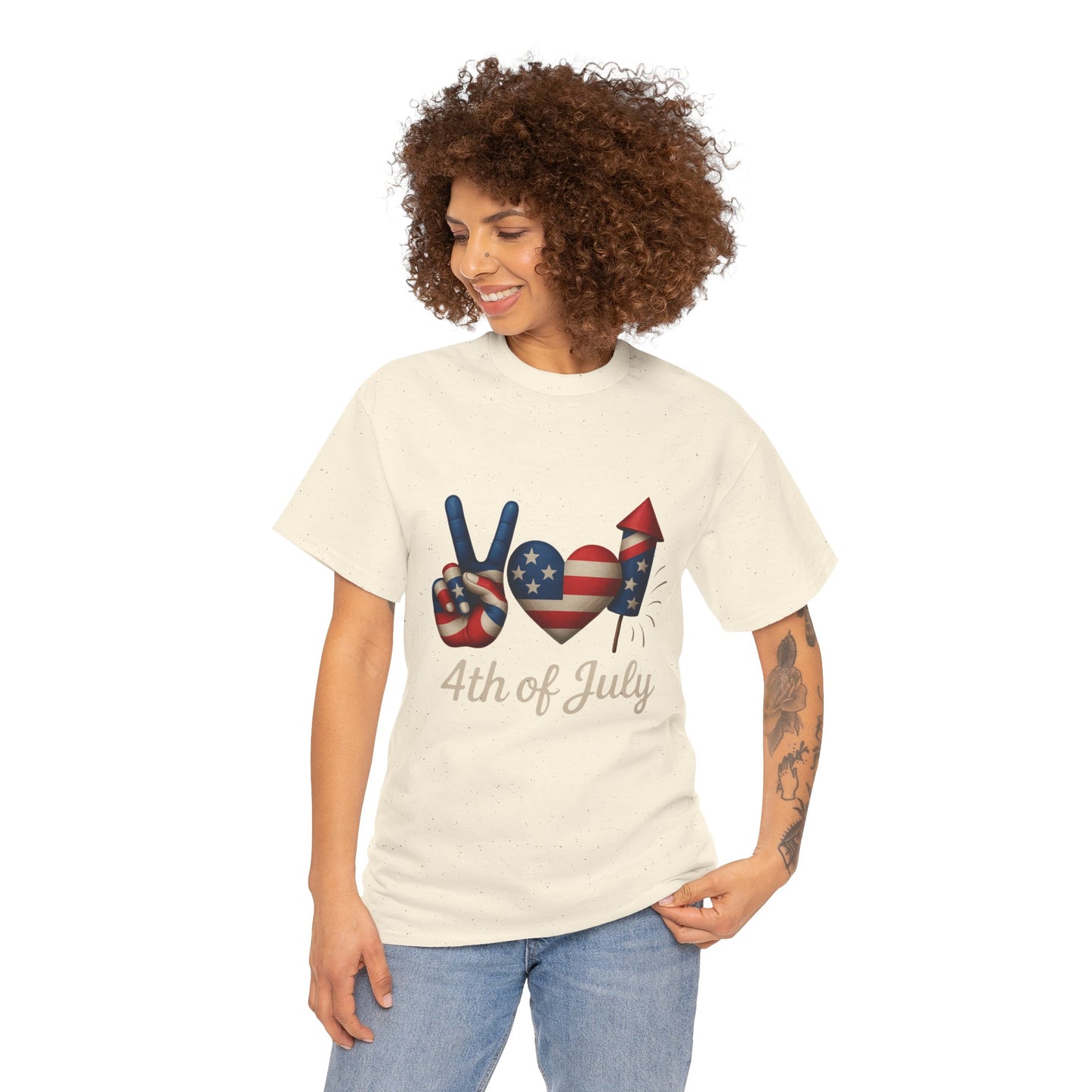 Peace Love Fireworks Tee – Patriotic 4th of July Shirt