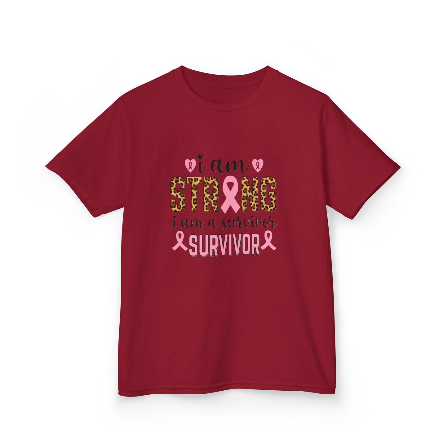 Breast Cancer Awareness Dinosaur Tee - I Am Strong Survivor