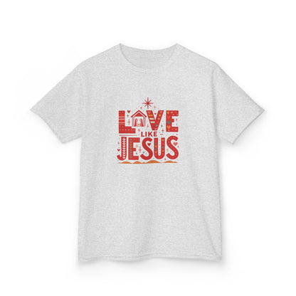 Love Like Jesus Christmas Dinosaur Kids Tee