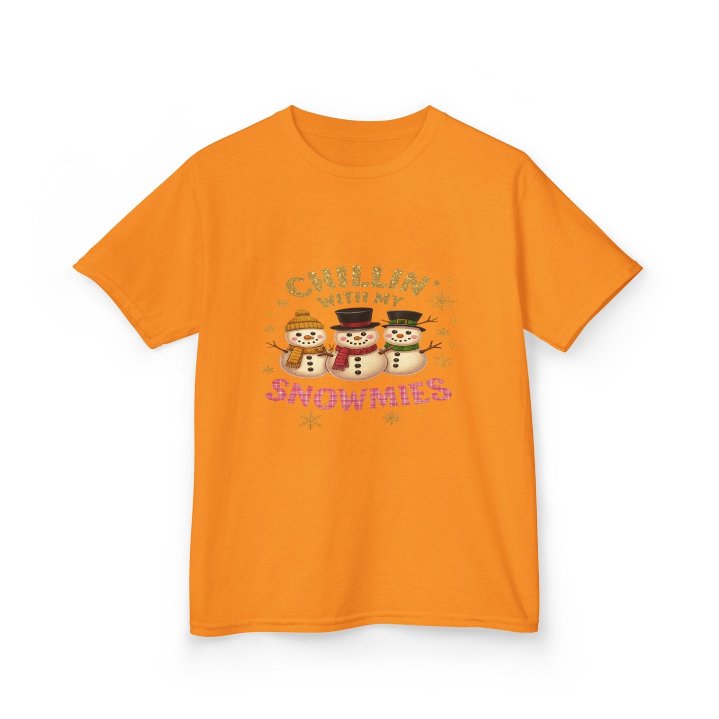 Chillin' with My Snowmies - Holiday Dinosaur Kids Tee