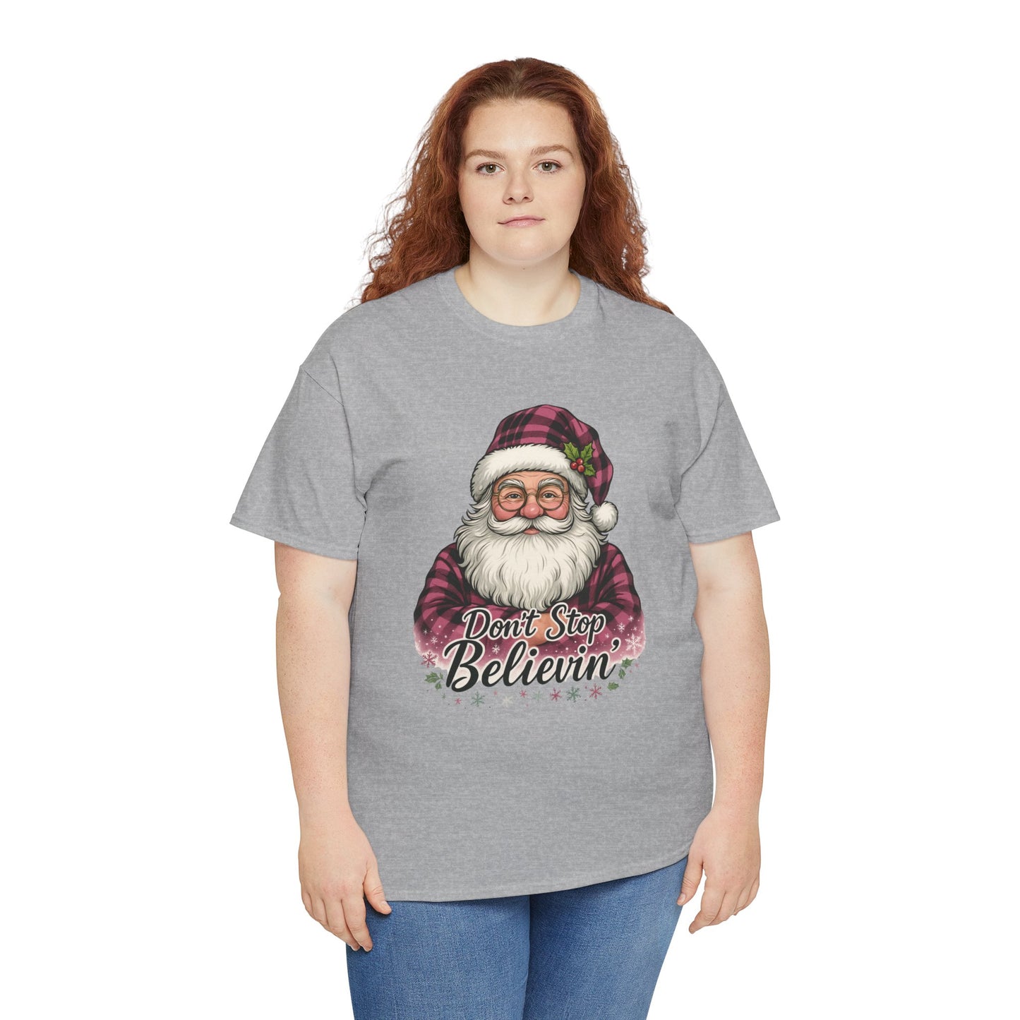 Don't Stop Believin' Santa - Holiday Tee