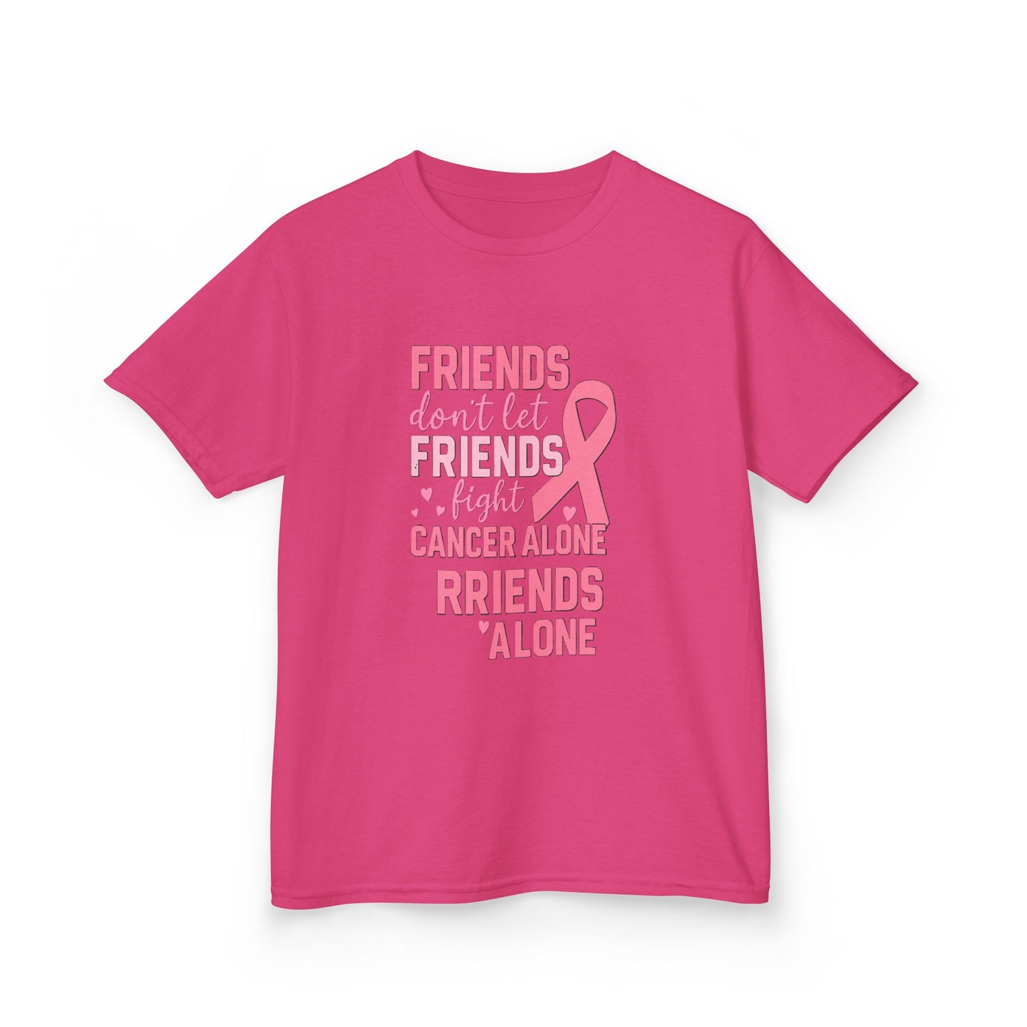 Friends Fight Cancer Alone Tee - Pink Ribbon Kids Shirt
