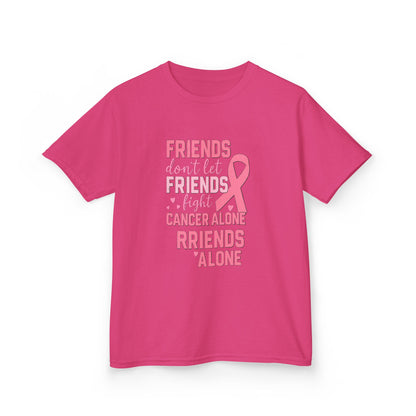 Friends Fight Cancer Alone Tee - Pink Ribbon Kids Shirt
