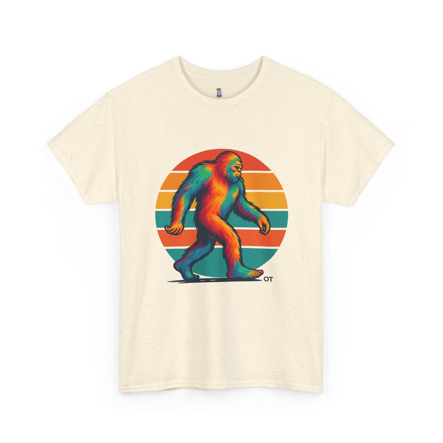 Colorful Bigfoot Unisex T-Shirt, Fun Graphic Tee for Nature Lovers, Perfect for Holidays, Festivals, Camping, Gifts