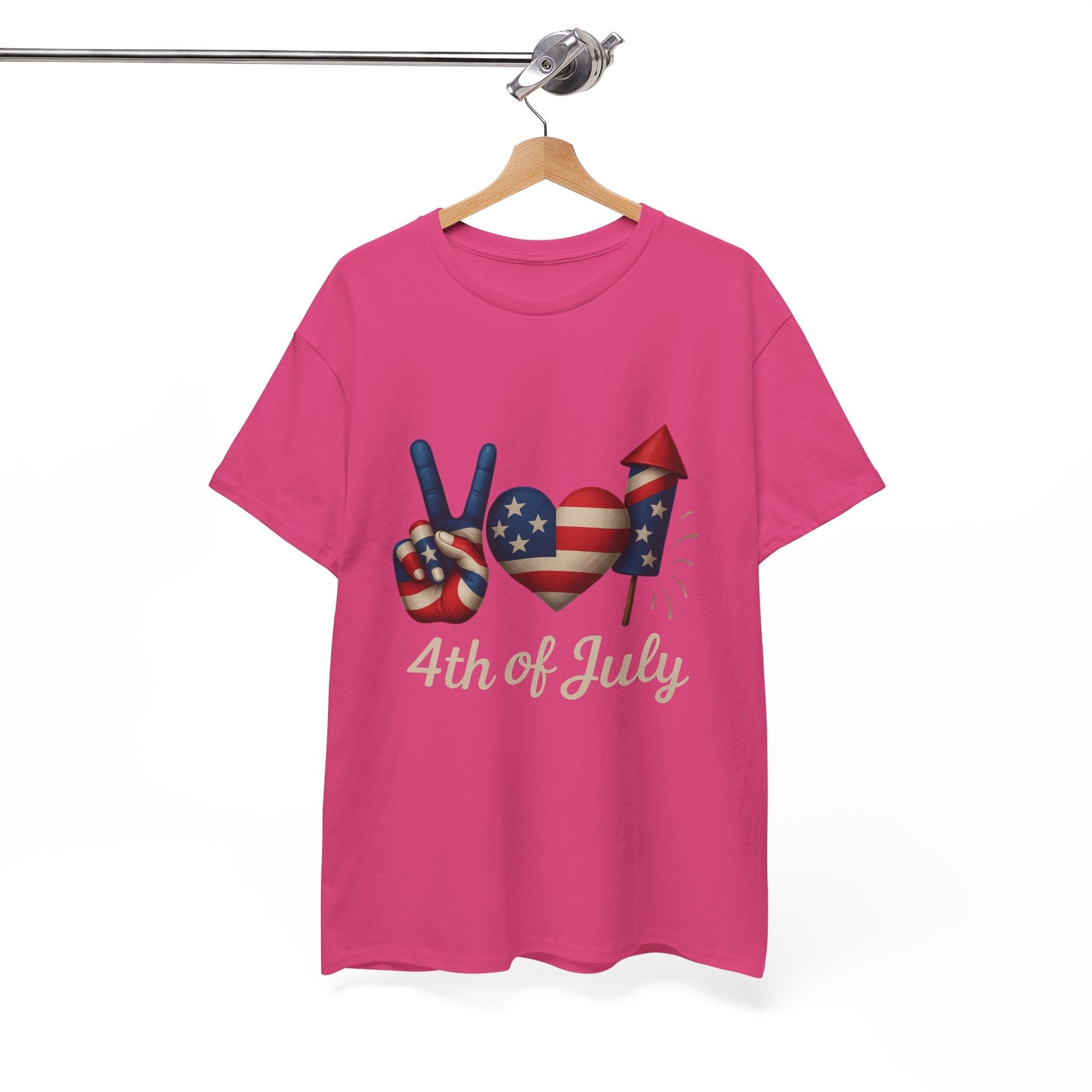 Peace Love Fireworks Tee – Patriotic 4th of July Shirt