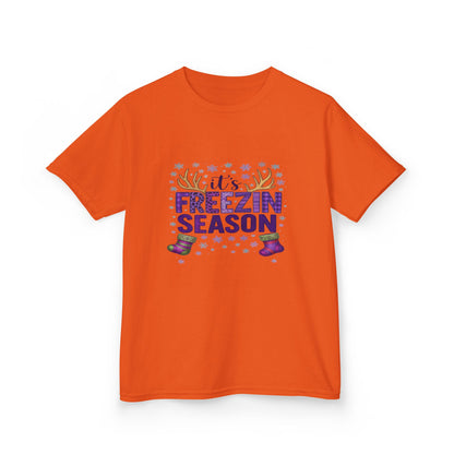 It's Freezin' Season Dino Christmas Tee - Kids Holiday Shirt