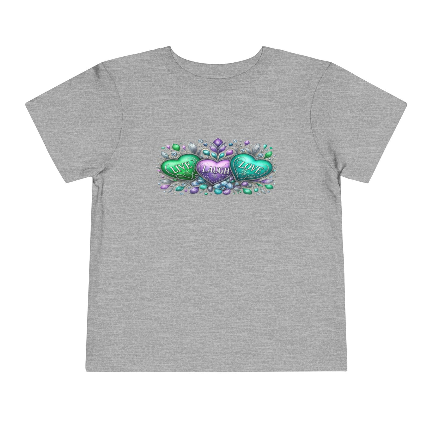Toddler Tee Live Laugh Love Floral Design