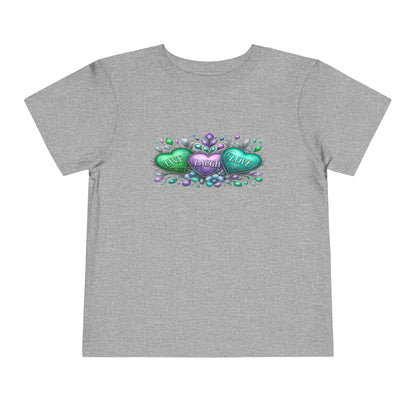 Toddler Tee Live Laugh Love Floral Design