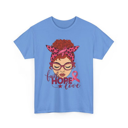Hope, Faith & Love: Pink Ribbon Awareness Tee
