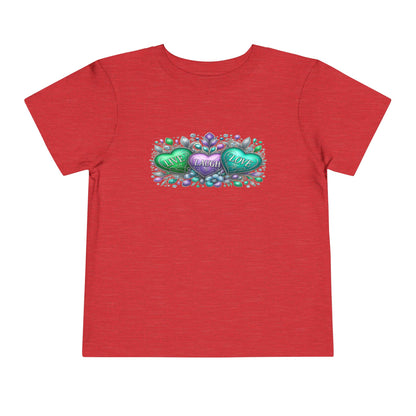 Toddler Tee Live Laugh Love Floral Design