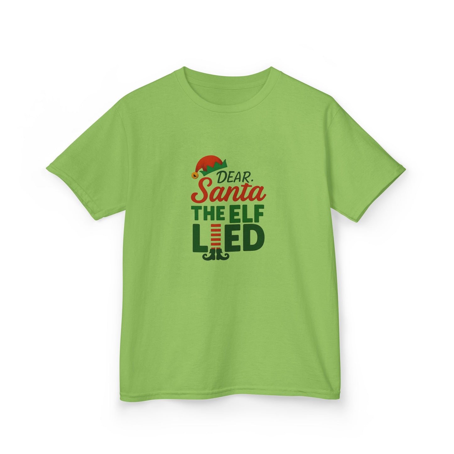 Dear Santa, The Elf Lied! Kids' Christmas Tee