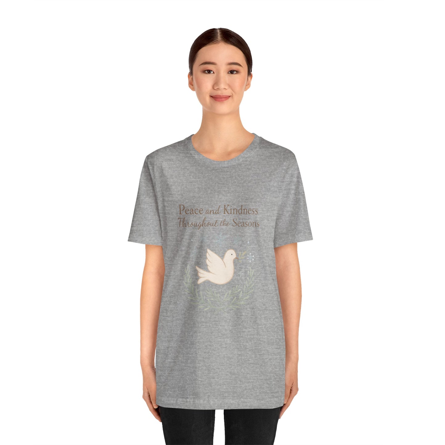 Peace and Kindness Dove Tee — 'Peace and Kindness Throughout the Seasons' Inspirational T-Shirt
