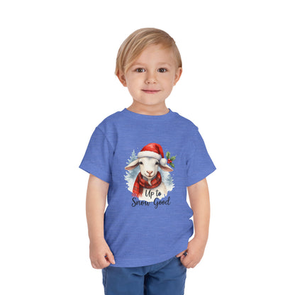 Up to Snow Good Goat Toddler Christmas Tee
