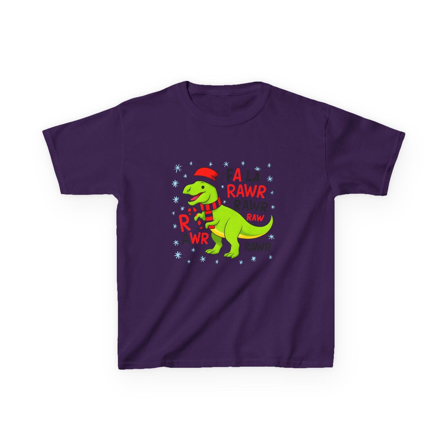 Holiday Dinosaur Kids Tee, Christmas Shirt, Fun Dinosaur T-Shirt, Kids Party Outfit, Cute Graphic Tee, Gift for Kids