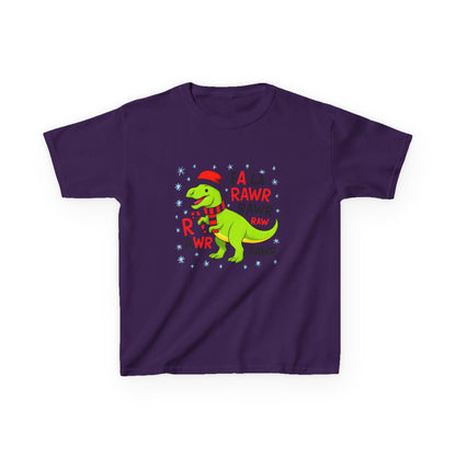 Holiday Dinosaur Kids Tee, Christmas Shirt, Fun Dinosaur T-Shirt, Kids Party Outfit, Cute Graphic Tee, Gift for Kids