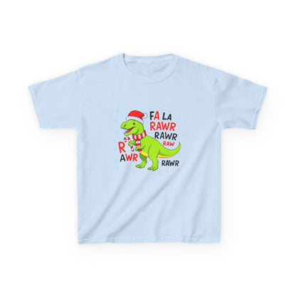Holiday Dinosaur Kids Tee, Christmas Shirt, Fun Dinosaur T-Shirt, Kids Party Outfit, Cute Graphic Tee, Gift for Kids